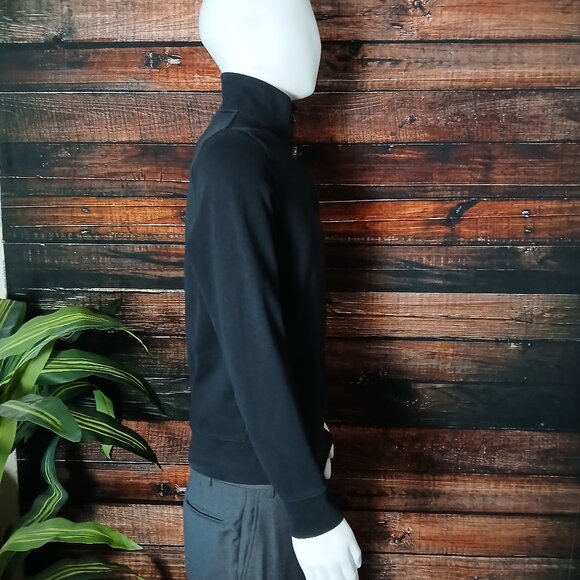 Tommy Hilfiger Sweater Mens S Classic Black Quarter Zip Pullover Cotton - Picture 5 of 9